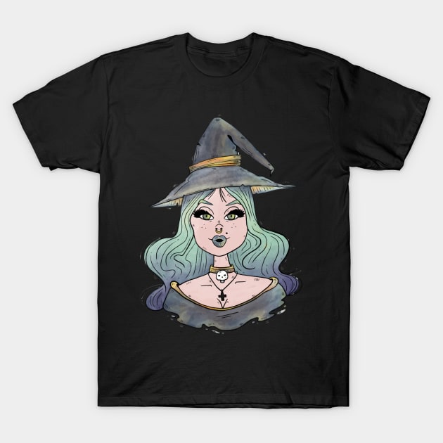 Cute witch girl T-Shirt by UniqueDesignsCo